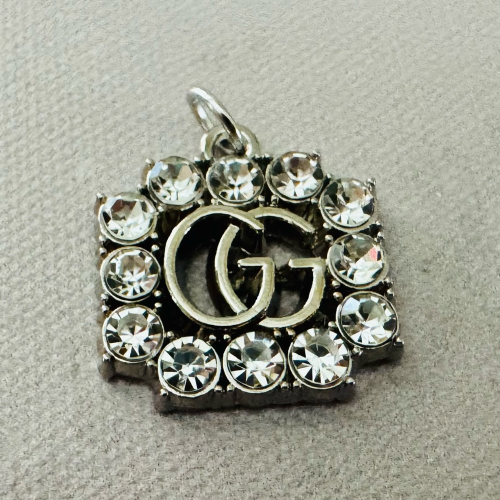 **SOLD** Gucci Silver, Crystal Pendant